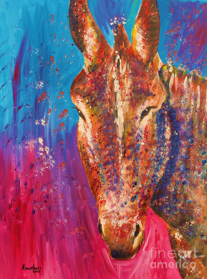 Cyprus Donkey Painting by Anastasis Anastasi - Fine Art America