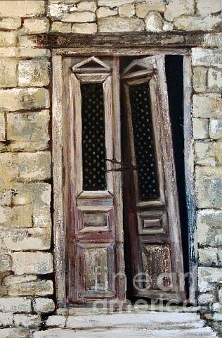 Doors Painting - Cyprus Doors by Fiona Jack   