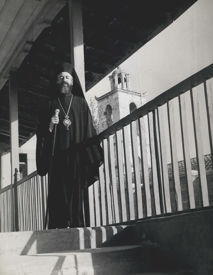 Vintage Photograph - Cyprus In Turmoil: The Archbishop Of The Greek Church by Retro Images Archive