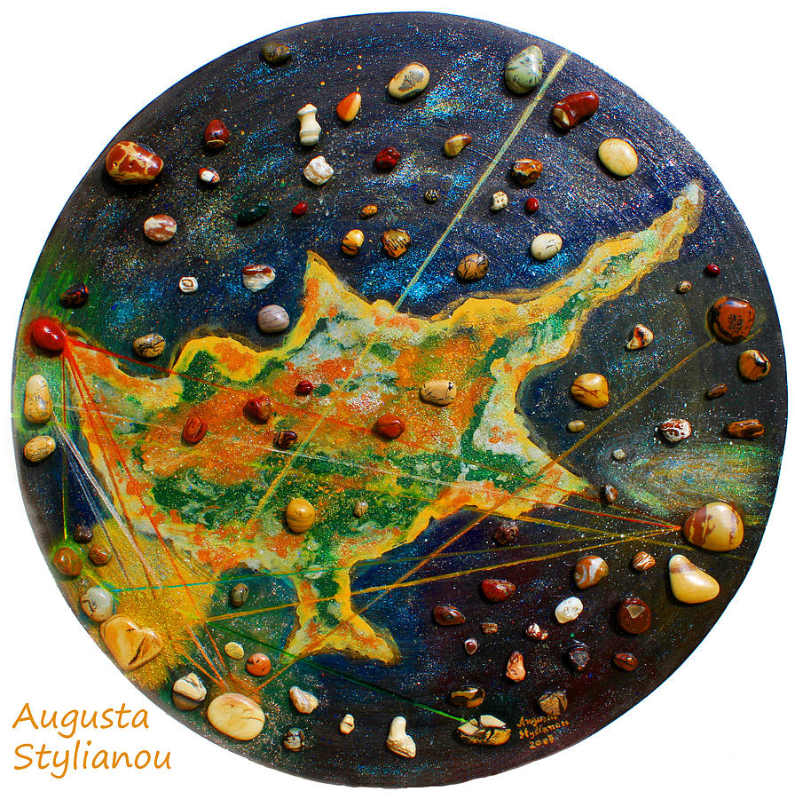 Cyprus Planets Painting by Augusta Stylianou