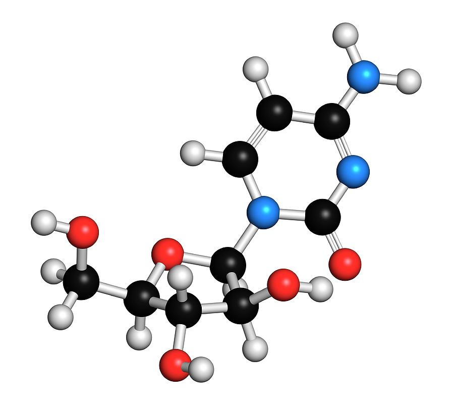 Cytarabine Chemotherapy Drug Molecule Photograph by Molekuul