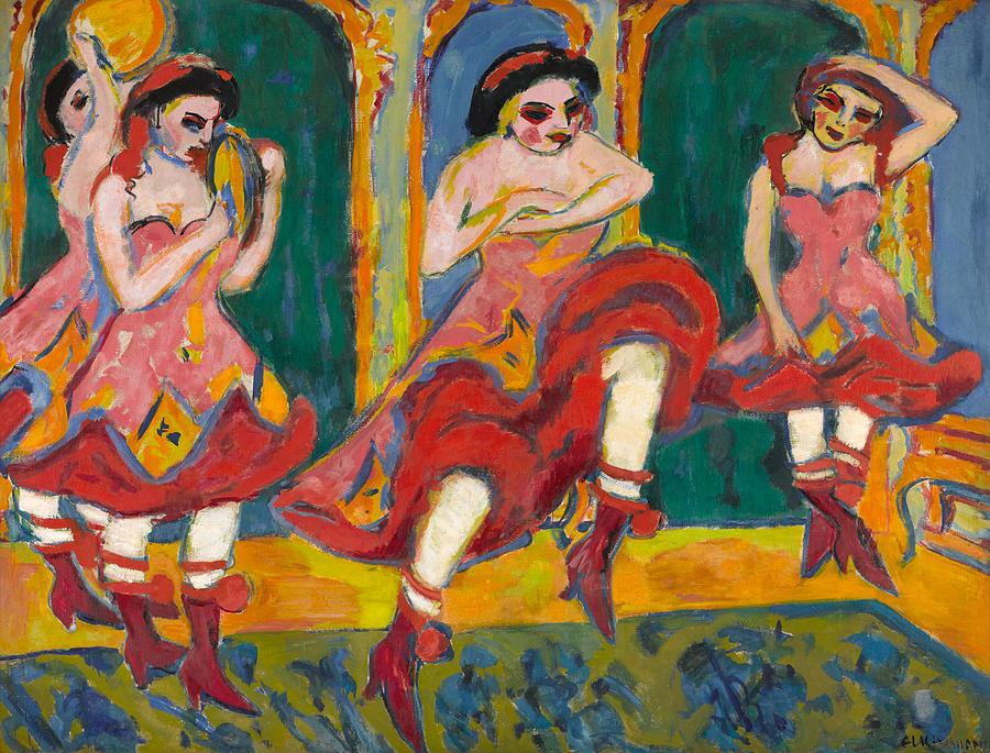 Ernst Ludwig Kirchner Painting - Czardas dancers by Ernst Ludwig Kirchner