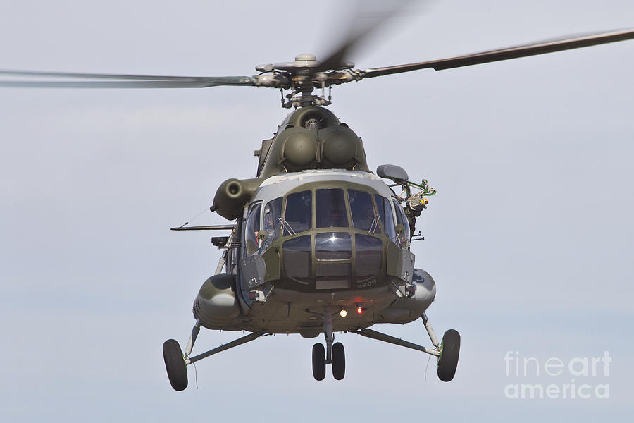 Transportation Photograph - Czech Air Force Mi-171 Hip Helicopter by Timm Ziegenthaler