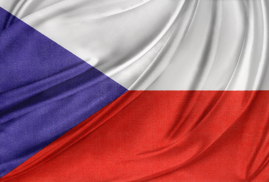 Czech Republic flag Photograph by Les Cunliffe