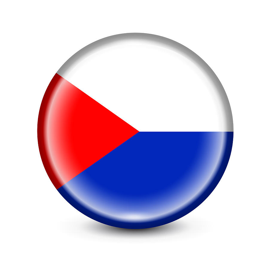 Download Czech Republic Flag Round Icon. Vector Illustration ...