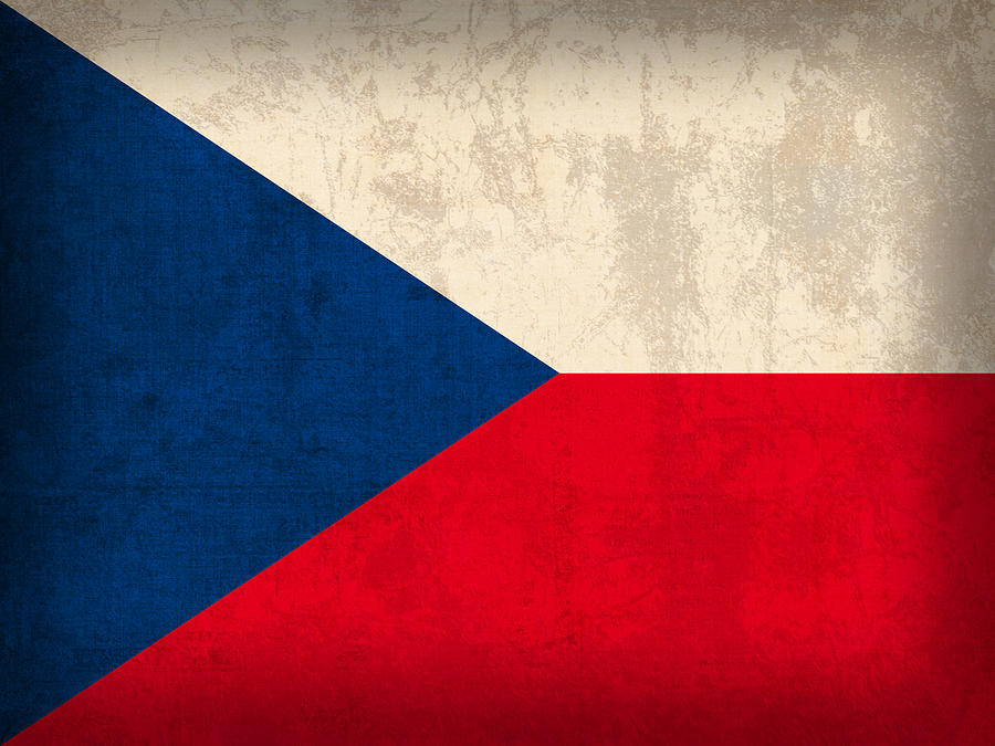 Vintage Mixed Media - Czech Republic Flag Vintage Distressed Finish by Design Turnpike