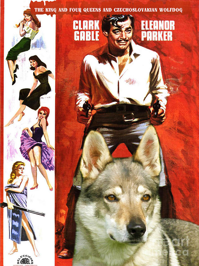 Czechoslovakian Wolfdog Art Canvas Print - The King and Four Queens Movie Poster Painting by Sandra Sij
