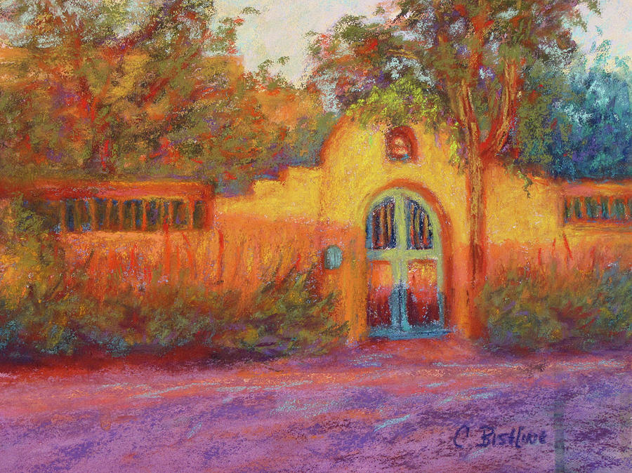 Sunset Painting - D Armitt Avenue Gate Ajo AZ by Claire Bistline