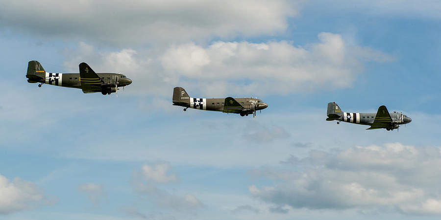 D-Day Skytrain trio Photograph by Gary Eason