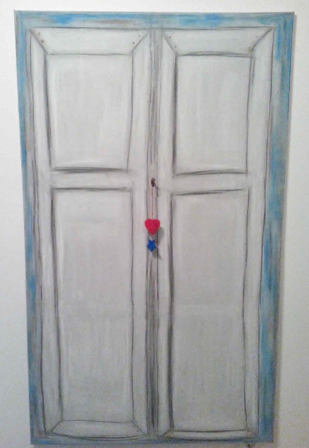D1 - door Painting by KUNST MIT HERZ Art with heart