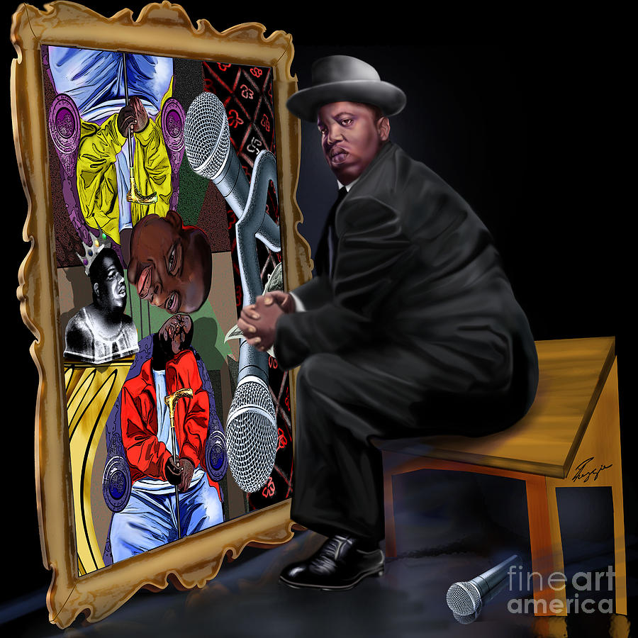 Da Picasso N Biggie Painting by Reggie Duffie Da Picasso N Biggie Painting by Reggie Duffie