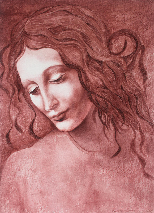 da Vinci La Scapigliata Painting by Cory Calantropio
