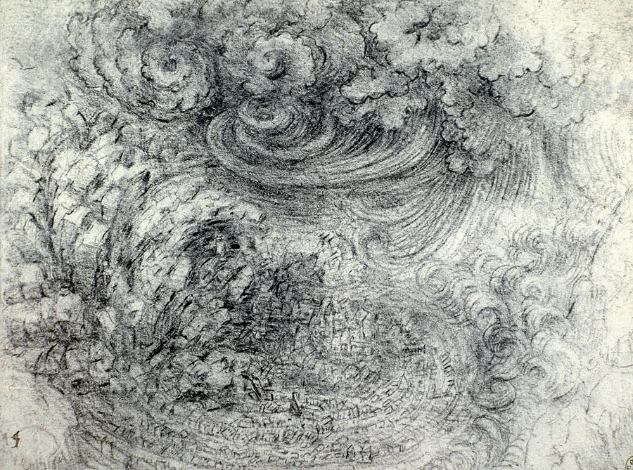 The Deluge Photograph by Leonardo da Vinci