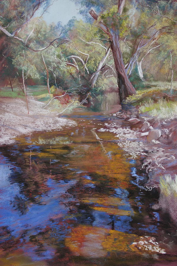 Dabyminga Creek - Tallarook Painting by Lynda Robinson