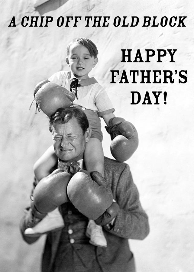 Dad As Punching Bag Greeting Card Photograph by Communique Cards