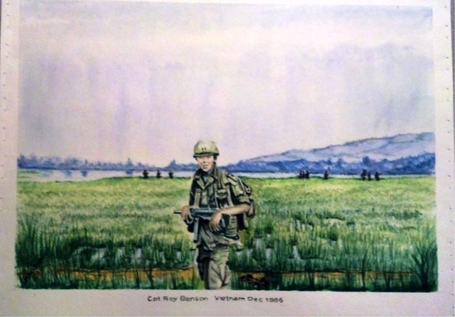 Dad in Viet Nam SOLD Painting by Richard Benson