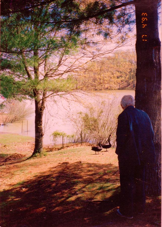 Tree Photograph - Daddy at Lake Lanier by Anne-Elizabeth Whiteway