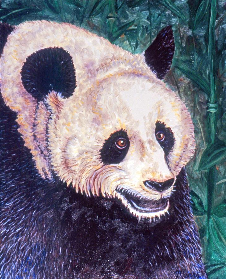 Wildlife Painting - Daddy Panda by Linda Mears