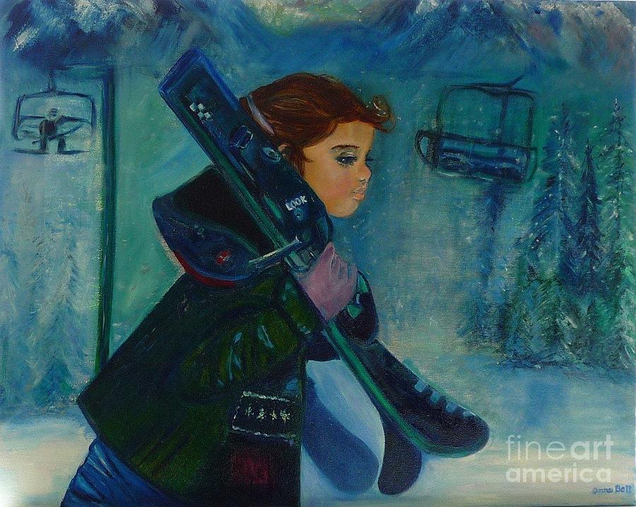 Sports Painting - Daddys Girl by Anna Bell