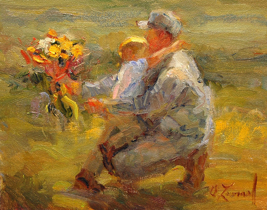 Daddys Home Painting by Diane Leonard