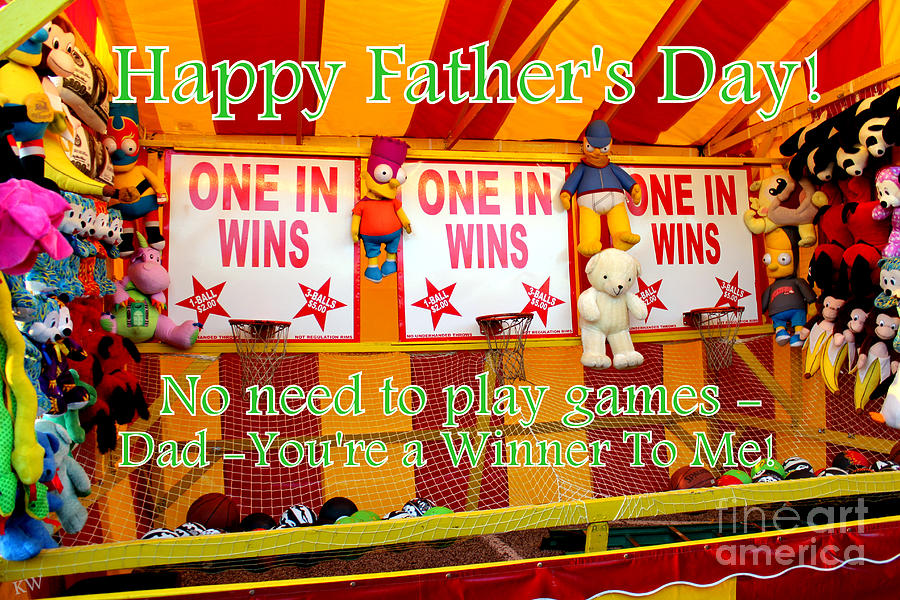 Dads a Winner Card Photograph by Kathy  White