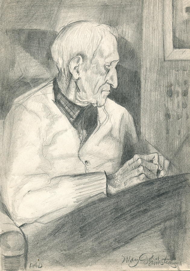 Dads expression Drawing by Mary Armstrong