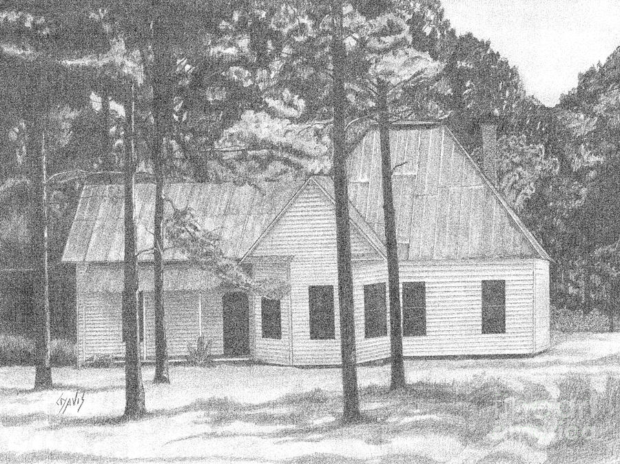 Architecture Drawing - Dads Homeplace by Lew Davis