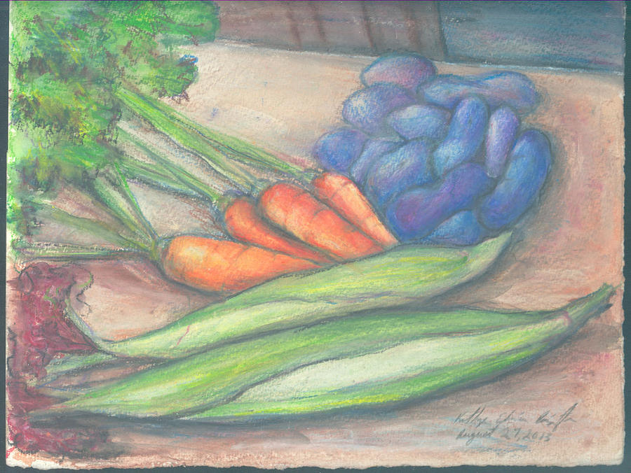 Dad's Veggies Painting By Kathye Arrington - Fine Art America