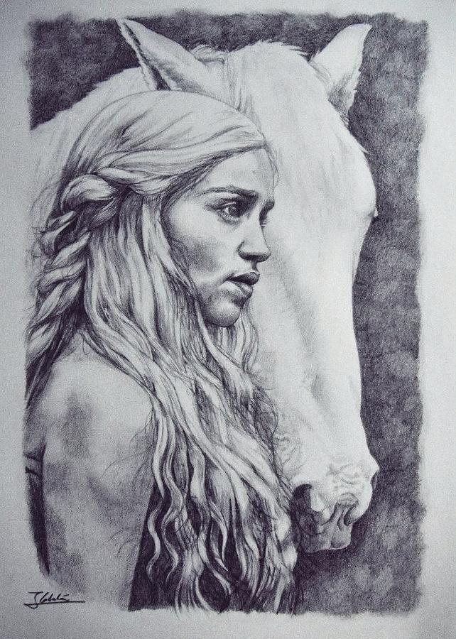 Daenerys Targaryen Drawing by Jesus Catalan | Fine Art America