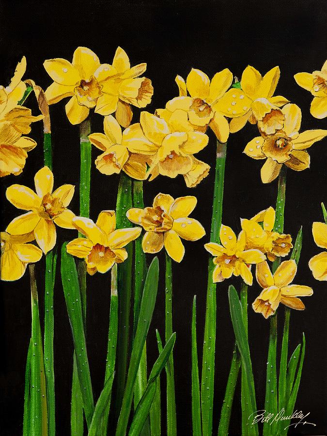 Nature Painting - Daffodils by Bill Dunkley