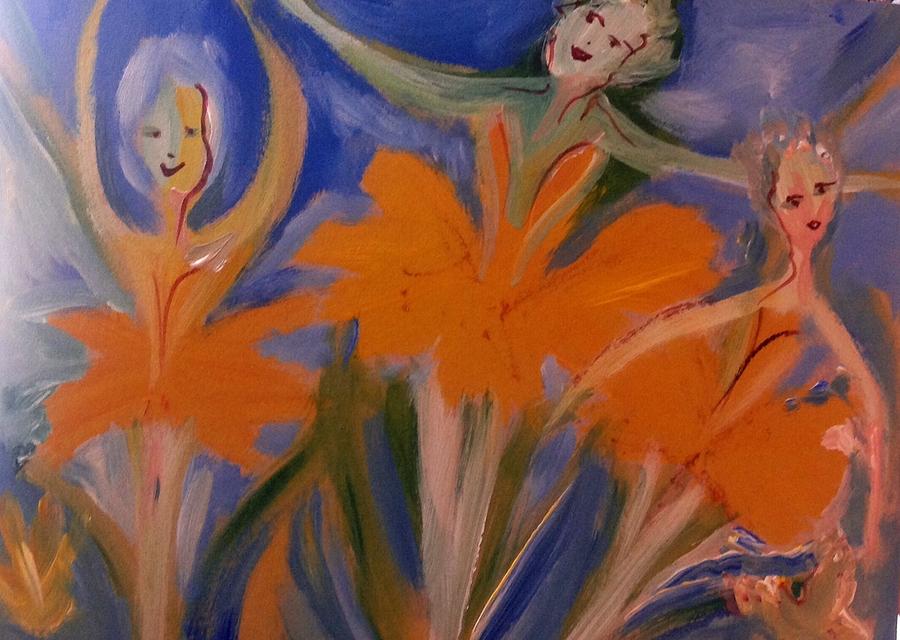 Flower Painting - Daffodil Ballet by Judith Desrosiers