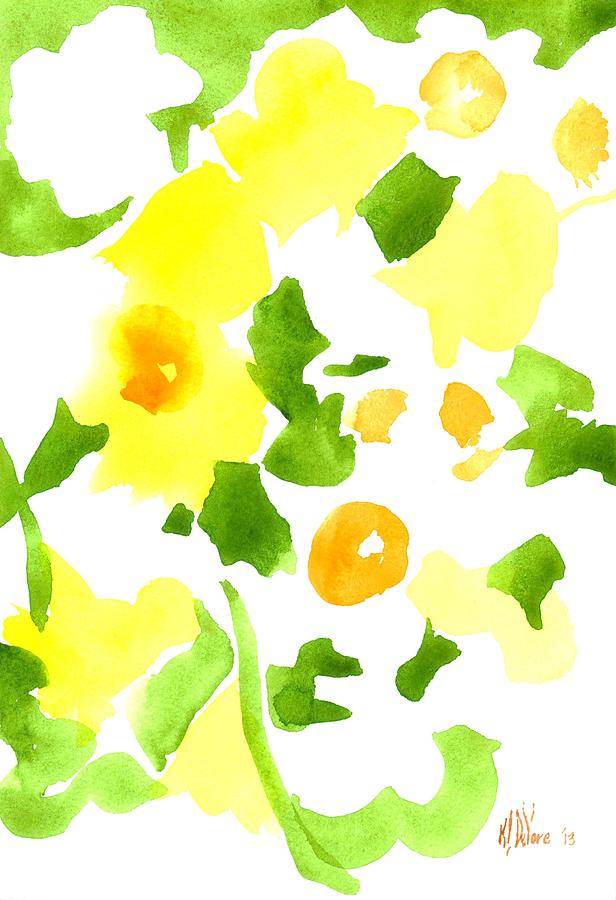 Daffodil Impressions Painting by Kip DeVore