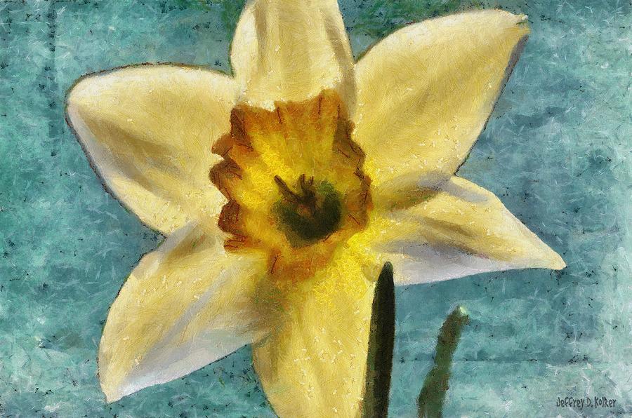 Daffodil Painting by Jeffrey Kolker