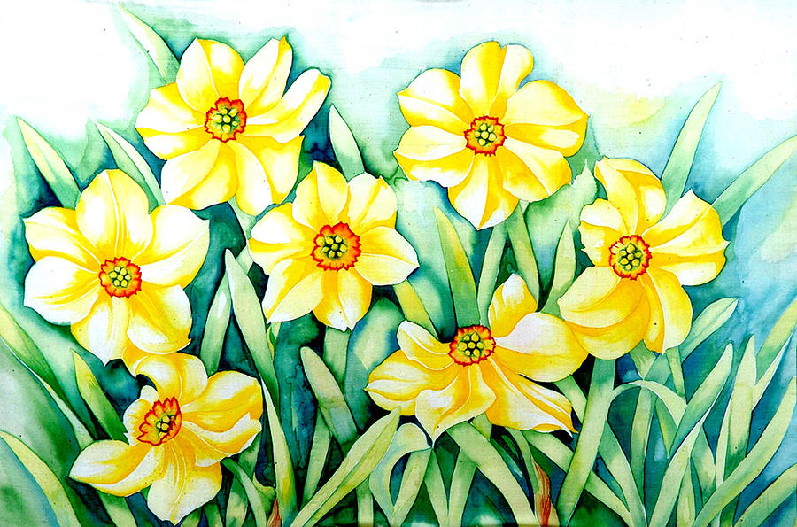 Nature Painting - Daffodil by Manisha Singh