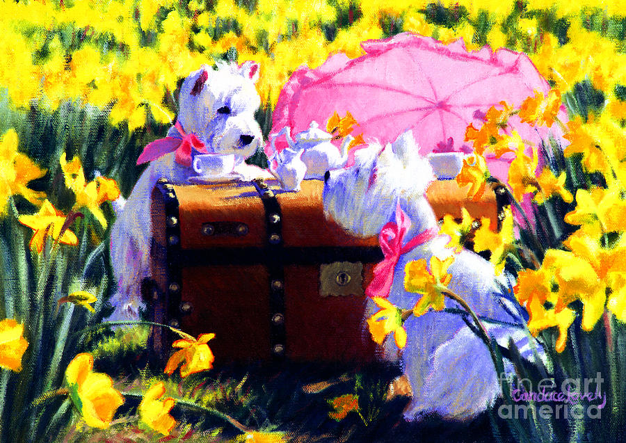 Daffodil Tea Painting by Candace Lovely