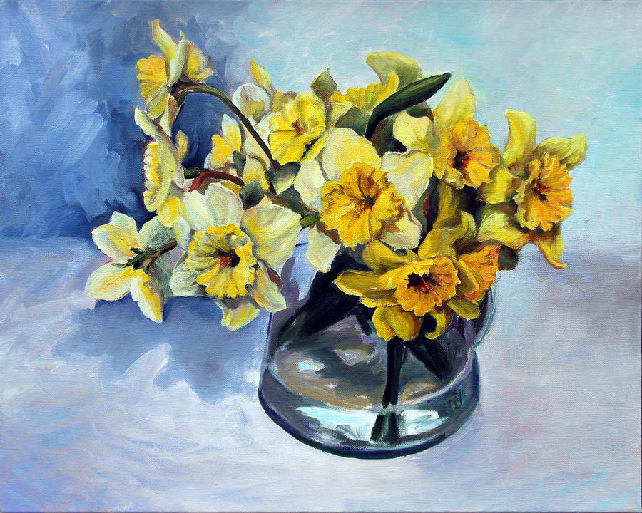 Flower Painting - Daffodils by Kitty Korzun Moore