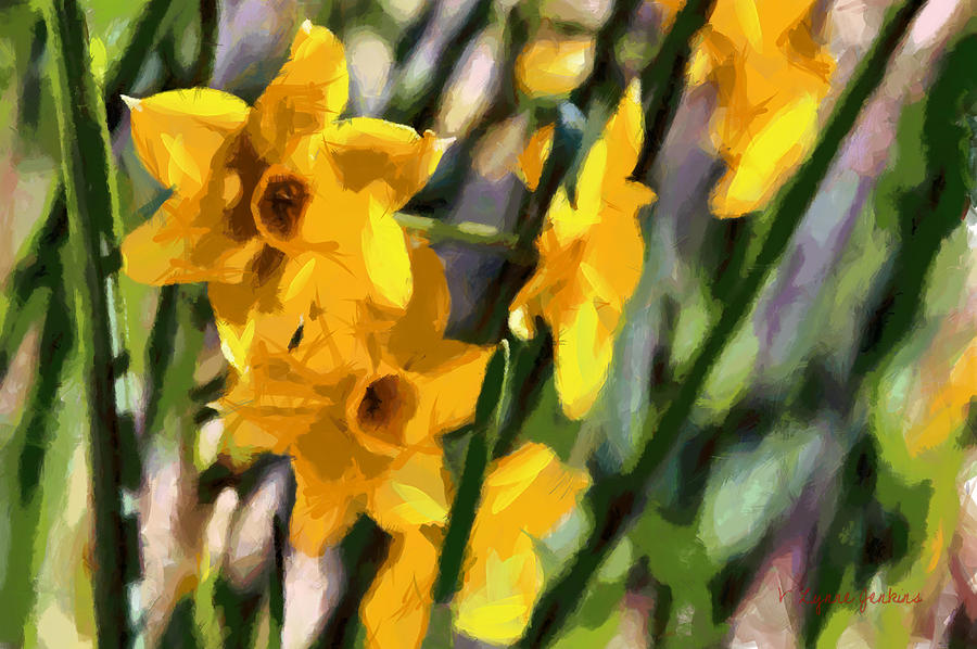 Daffodils Painting by Lynne Jenkins