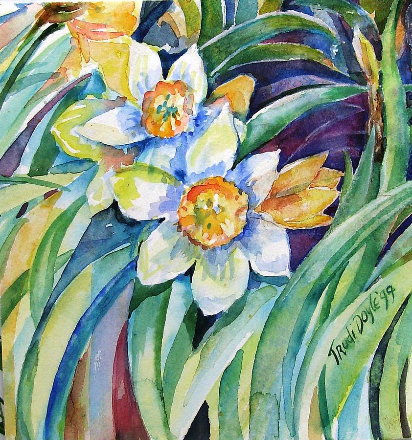Daffodils  Painting by Trudi Doyle