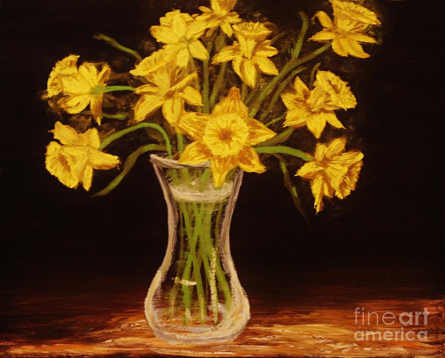 Daffodils Painting by Wayne Cantrell