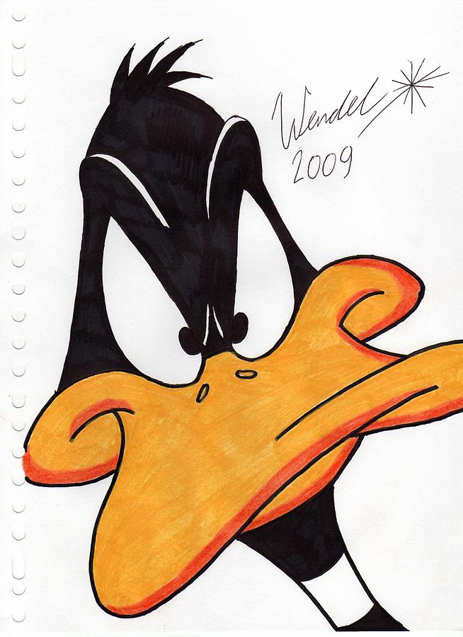 Daffy Duck Drawing by Wendel Krolis Pixels
