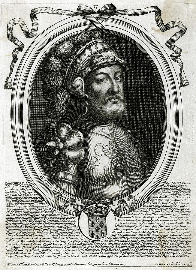 Dagobert I King Of All Franks Drawing by Mary Evans Picture Library