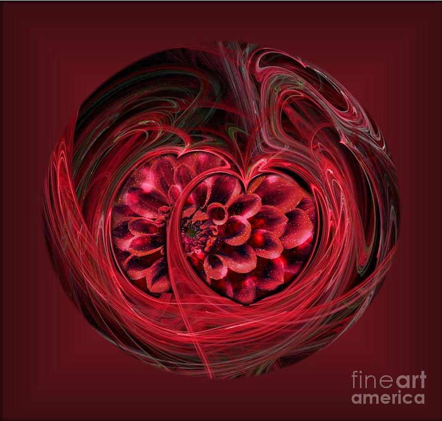 Dahlia Heart Photograph by Shirley Mangini