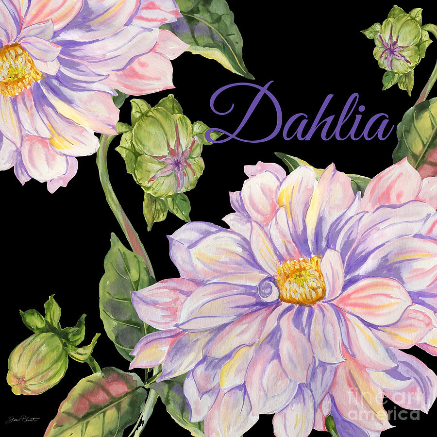 Dahlia-JP2603 Painting by Jean Plout