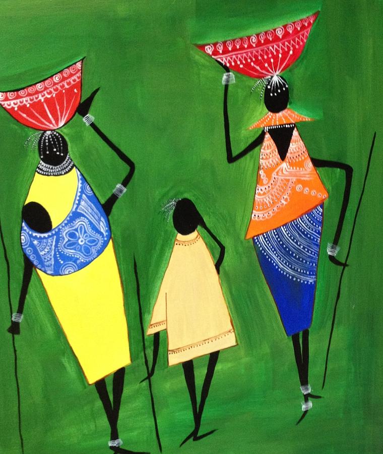 Daily Chores Painting by Shruti Prasad