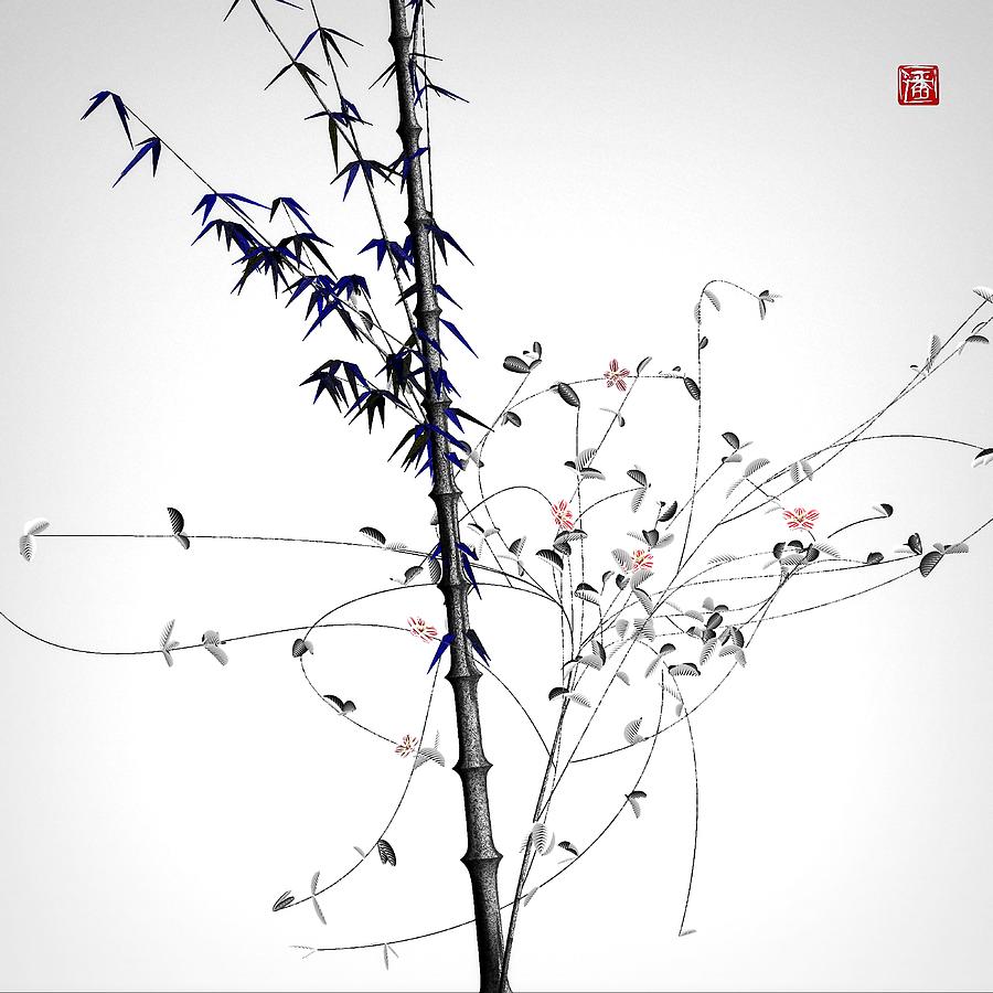 Daily Flower - Bamboo With Vines - 12-05 Digital Art