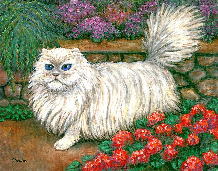 Cat Painting - Dainty the Cat by Linda Mears