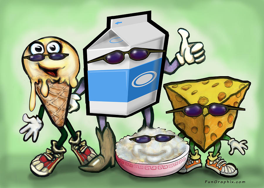 Dairy Food Group Painting by Kevin Middleton