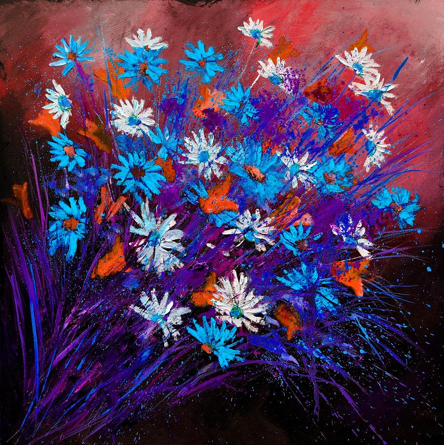 Still Life Painting - Daisies 77412 by Pol Ledent