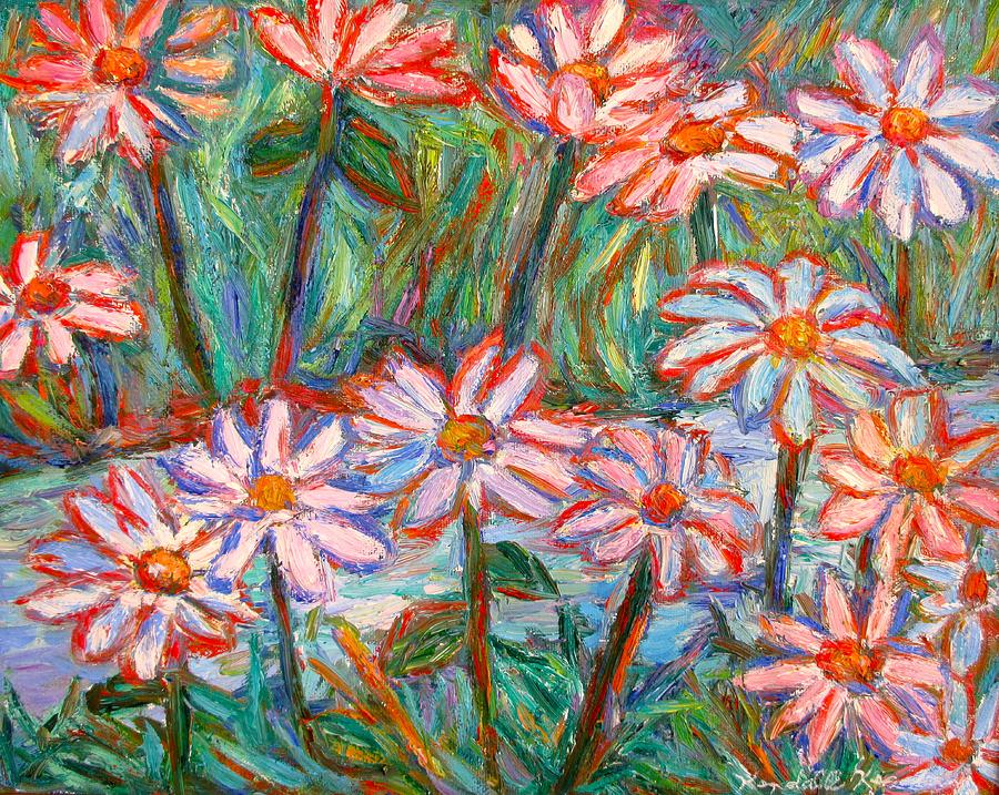 Daisies by a Stream Painting by Kendall Kessler