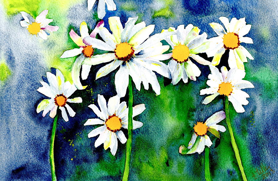 Daisies for Jeannie Painting by Teresa Tilley